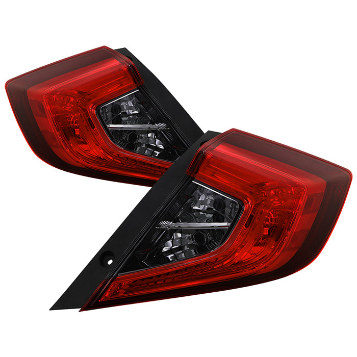 ( OE ) Honda Civic 2016 4D Sedan OE Tail Light - Signal-7440A(Included) ; Reverse-921(Included) ; Brake-7440(Included) - Red Smoke
