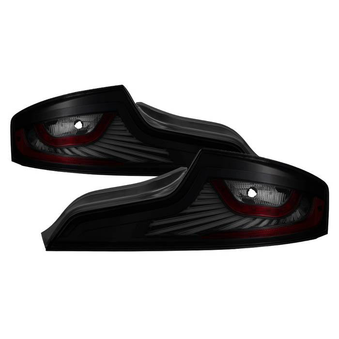 ( Akkon ) Infiniti G35 Coupe 03-05 LED Light Tube Style Tail Lights - Black Smoked