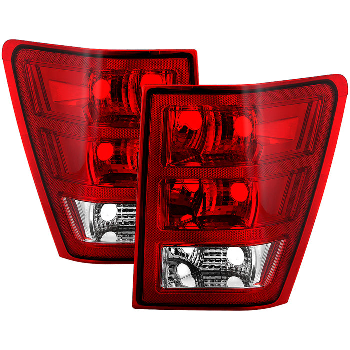 ( OE ) Jeep Grand Cherokee 05-06 OEM Style Tail Lights -Red Clear