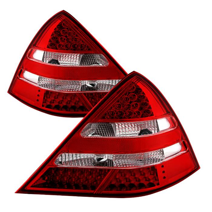 ( Akkon ) Mercedes R170 SLK 98-04 LED Tail Lights ( R171 AMG Look ) - Red Clear