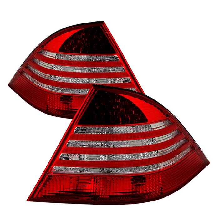 ( Akkon ) Mercedes Benz W220 S-Class 00-05 LED Tail Lights - Red Clear