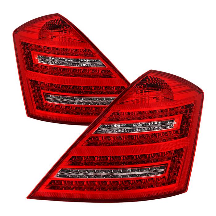 ( Akkon ) Mercedes Benz W221 S-Class 07-09 LED Tail Lights - Red Clear