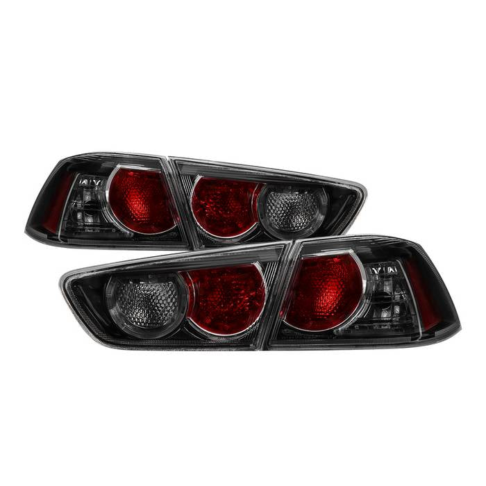 ( xTune ) Mitsubishi Lancer 08-15 OE Style Tail Lights - Black Smoke