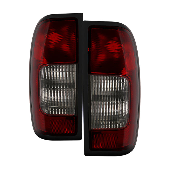( Akkon ) Nissan Frontier 00-04 OEM Style Tail Lights - Signal-3157(Not included) ; Reverse-3156(Not Included) ; Brake-3157(Not Included) - Red Smoked
