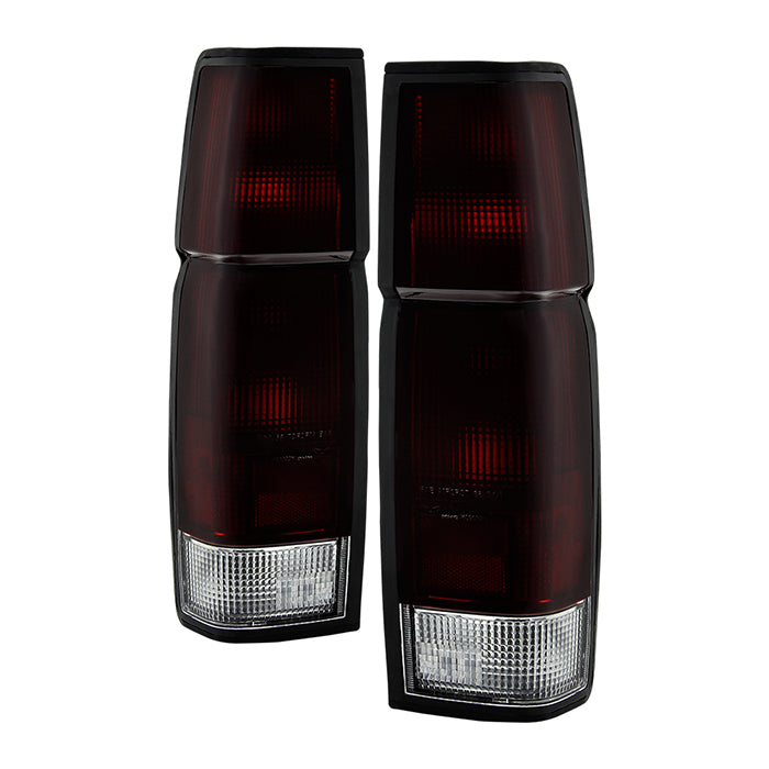 ( Akkon ) Nissan Hardbody Pickup/D21 1986-1997 OEM Tail Lights - Signal-1156(Included) ; Reverse-1156(Included) - Red Smoked