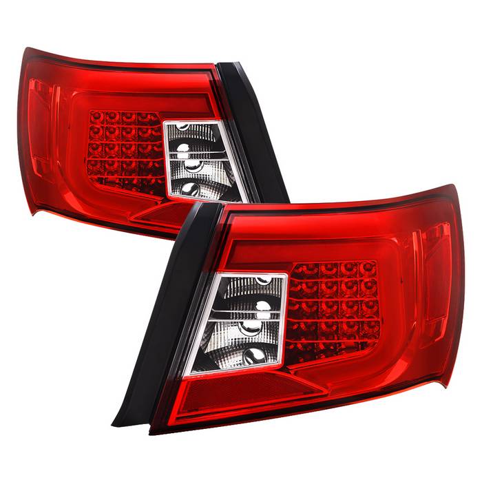 ( Akkon ) Subaru Impreza WRX 08-14 Light Bar LED Tail Lights - Signal-7440A(Not Included) ; Reverse-921(Not Included) - Red Clear