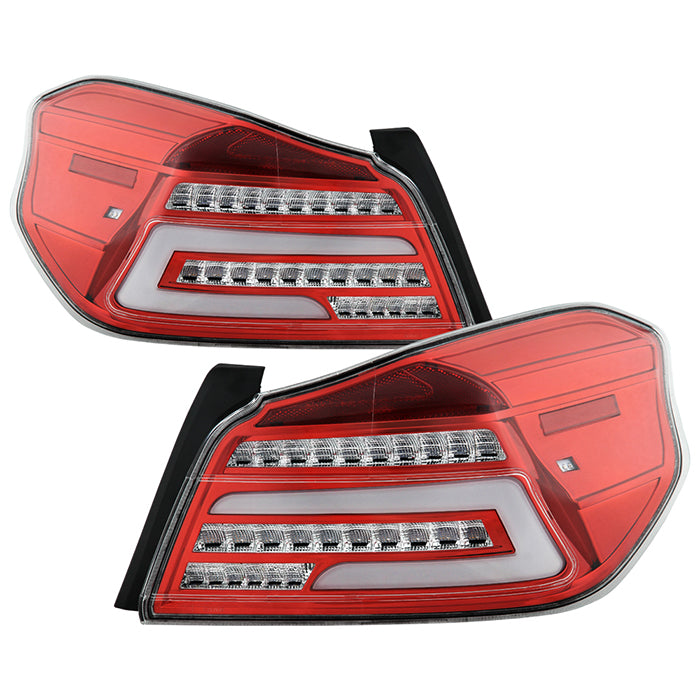 ( Akkon ) Subaru Impreza WRX and WRX STi 15-19 Light Bar LED Tail Lights -Signal: LED - Red Clear