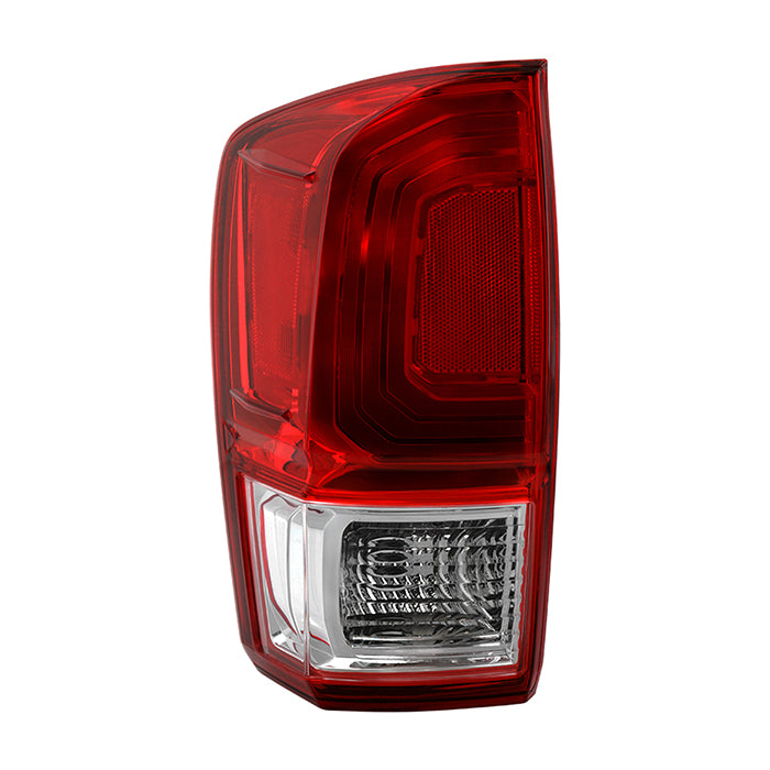 ( OE ) Toyota Tacoma 16-17 Chrome Housing / Red Clear Lens Tail light - TO2800197 Signal-7443(Included) ; Reverse-921(Included) ; Brake-7443(Included) ; Parking-7443(Included) - OE Left