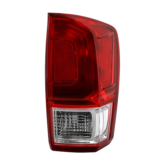 ( OE ) Toyota Tacoma 16-17 Chrome Housing / Red Clear Lens Tail light - TO2801197 Signal-7443(Included) ; Reverse-921(Included) ; Brake-7443(Included) ; Parking-7443(Included) - OE Right