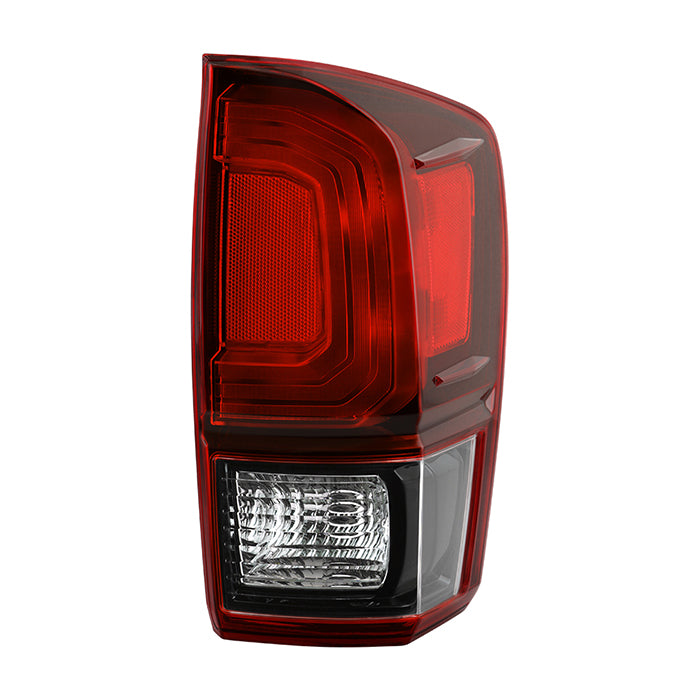 ( OE ) Toyota Tacoma 18-19 Black Housing / Red Clear Lens Tail light - Right [TO2801203] Signal-7443(Included) ; Reverse-921(Included) ; Brake-7443(Included) ; Parking-7443(Included) - OE Right