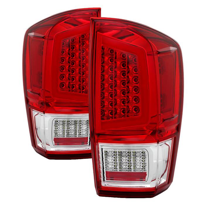 ( Akkon ) Toyota Tacoma 2016-2019 Light Bar LED Tail Lights - Red/Clear