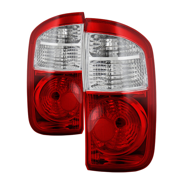 ( xTune ) Toyota Tundra Double Cab 00-06 ( Models with Standard Length Bed ) OEM Style Tail Lights - Signal-7440A(Not Included) ; Parking-7443(Not Included) ; Reverse-921(Not Included) - Red Clear