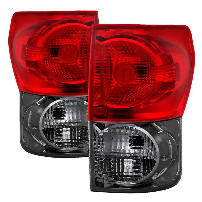 ( xTune ) Toyota Tundra 2007-2009 OEM Style Tail Lights - Red Smoked