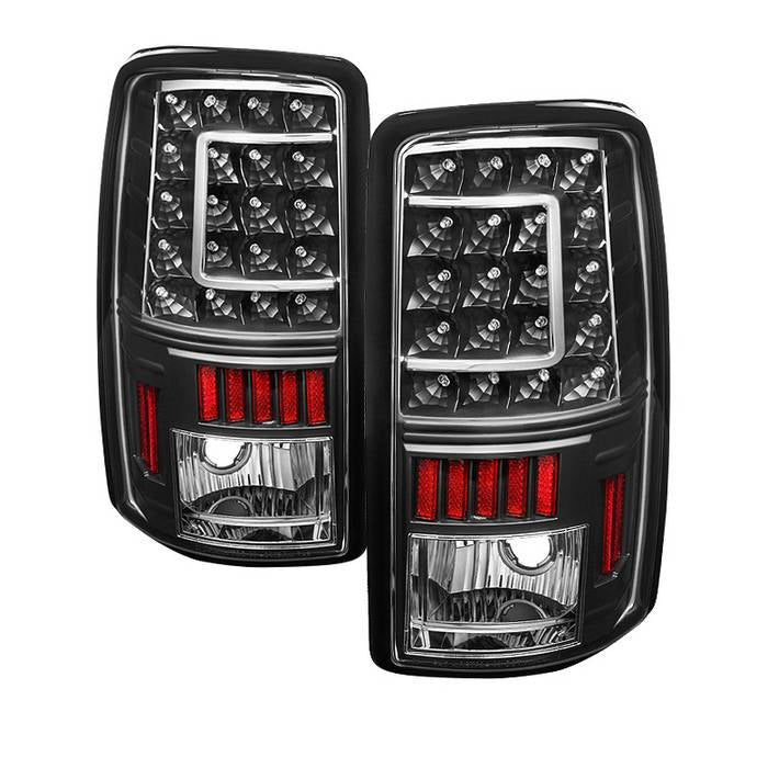 ( xTune ) Chevy Suburban/Tahoe 1500/2500 00-06 / GMC Yukon/Yukon XL 00-06 / GMC Yukon Denali/Denali XL 01-06 ( Lift Gate Style Only ) Version 2 C Shape LED Tail Lights - Black