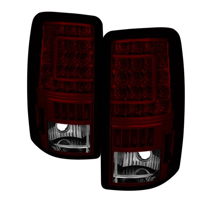( xTune ) Chevy Suburban/Tahoe 1500/2500 00-06 / GMC Yukon/Yukon XL 00-06 / GMC Yukon Denali/Denali XL 01-06 ( Lift Gate Style Only ) Version 2 C Shape LED Tail Lights - Red Smoke