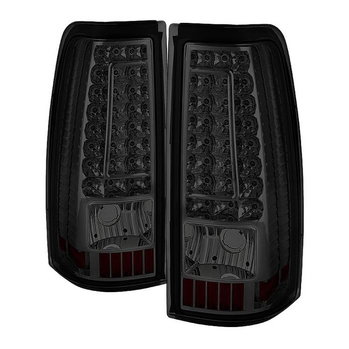 ( xTune ) Chevy Silverado 1500-2500-3500 03-06 and 2007 Silverado Classic ( Does Not Fit Stepside ) - C-Shape LED Tail Lights - Smoke