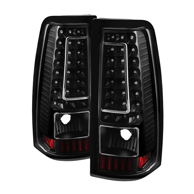 Chevy Silverado 1500/2500/3500 99-02 / GMC Sierra 1500/2500/3500 99-06 and 2007 Sierra Classic  Version 2 LED Tail Lights - Black