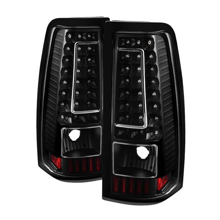 ( xTune ) Chevy Silverado 1500/2500/3500 99-02 / GMC Sierra 1500/2500/3500 99-06 and 2007 Sierra Classic  Version 2 LED Tail Lights - Black