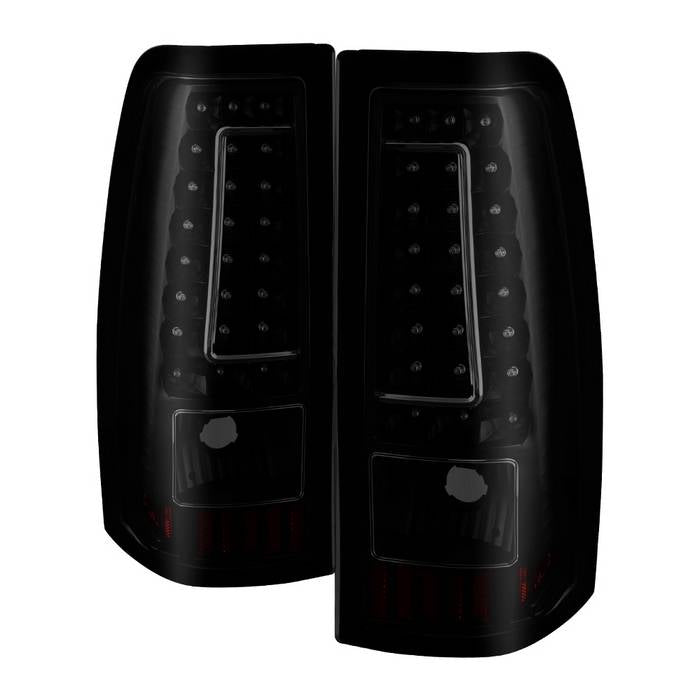 ( xTune ) Chevy Silverado 1500/2500/3500 99-02 / GMC Sierra 1500/2500/3500 99-06 and 2007 Sierra Classic  Version 2 LED Tail Lights - Black Smoke