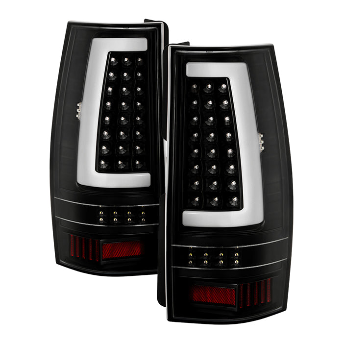 ( xTune ) Chevy Suburban/Tahoe 07-14 / GMC Yukon/Yukon Denali 07-14 ( 08-13 Excluding Hybrid Models ) Version 2 Light Bar LED Tail Lights - Black
