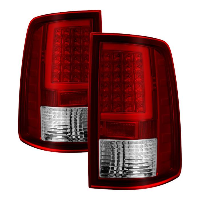 ( xTune ) Dodge Ram 1500 09-18 / Ram 2500/3500 10-19 Light Bar LED Tail Lights - Incandescent Model only ( Not Compatible With LED Model ) -  Reverse-T20(Not Included) - Red Clear