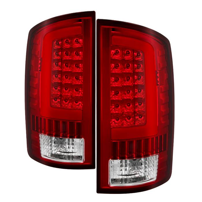 ( xTune ) Dodge Ram 02-06 1500 / Ram 2500/3500 03-06 Light Bar LED Tail Light - Red Clear