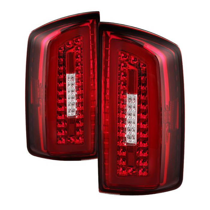 ( xTune ) Dodge Ram 07-08 1500 / Ram 07-09 2500/3500 Light Bar LED Tail Lights - Red Clear