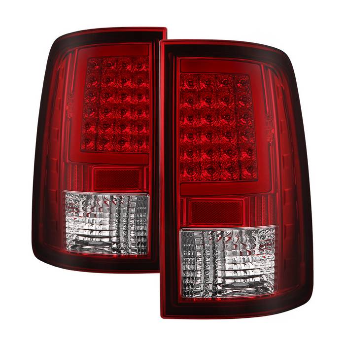 ( xTune ) Dodge Ram 1500 13-18 / Ram 2500/3500 13-18 LED Tail Lights - LED Model only ( Not Compatible With Incandescent Model ) - Red Clear