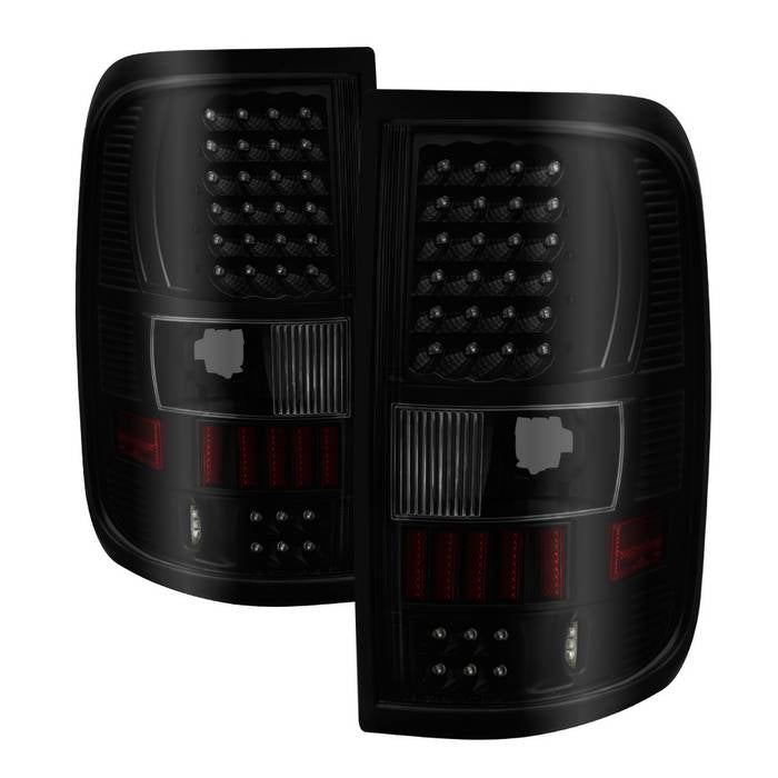 ( xTune ) Ford F150 Styleside 04-08 (Not Fit Heritage & SVT) LED Tail Lights - Black Smoke