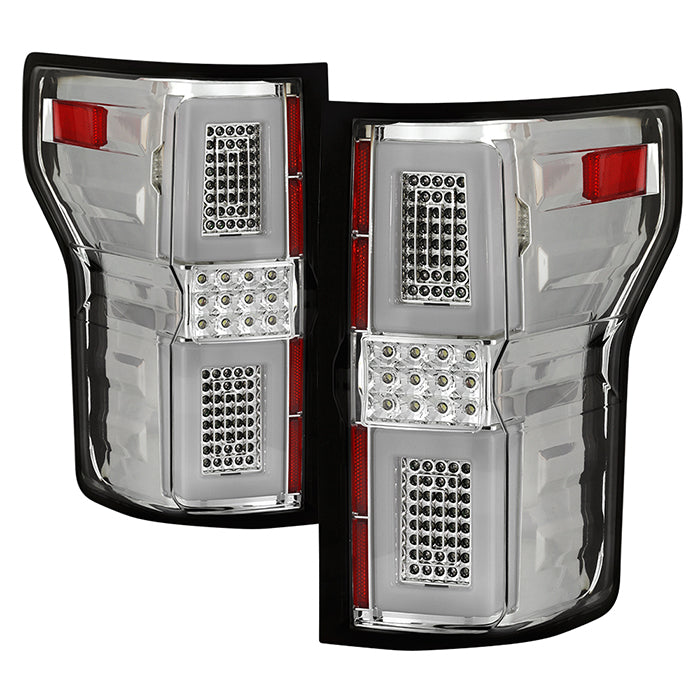 ( xTune ) Ford F150 2015 - 2017 ( Does Not Fit LED Version ) ( Does Not Fit Blind Spot Monitor Model ) LED Tail Lights - Chrome