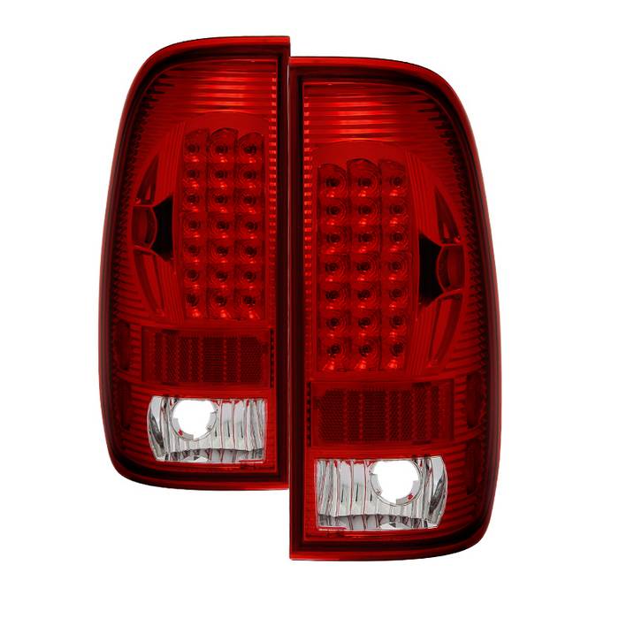 ( xTune ) Ford F150 Styleside 97-03 / F250/350/450/550 Super Duty 99-07 LED Tail Lights - Red Smoke