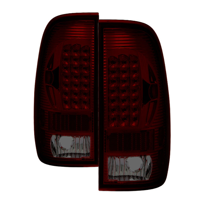 ( xTune ) Ford F150 Styleside 97-03 / F250/350/450/550 Super Duty 99-07 LED Tail Lights - Red Smoke