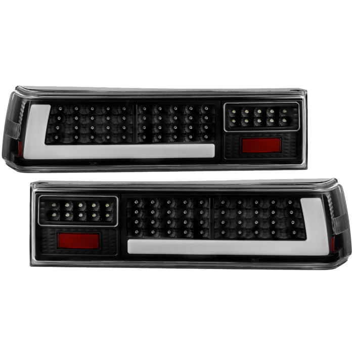 ( xTune ) Ford Mustang 1987-1993 LED Light Bar Tail Lights - Black