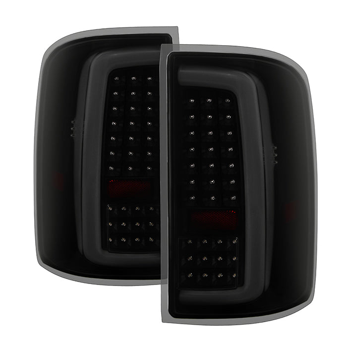( xTune ) GMC Sierra 1500 14-18 2500HD/3500HD 15-19 (Not compatible on 2016+ models w/factory LED tail lights or 3500 HD Dually Models) LED Tail Lights - Black Smoke