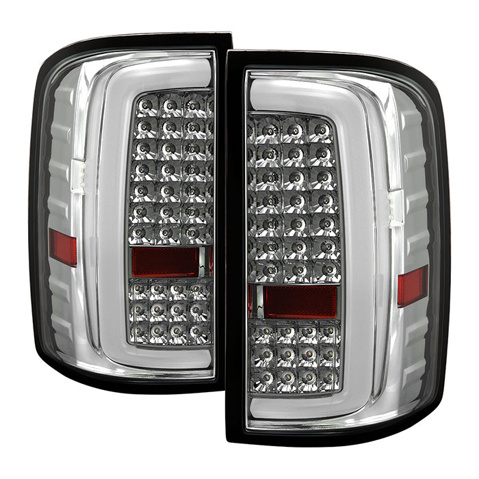 ( xTune ) GMC Sierra 1500 14-18 2500HD/3500HD 15-19 (Not compatible on 2016 models w/factory LED tail lights or 3500 HD Dually Models) LED Tail Lights - Chrome