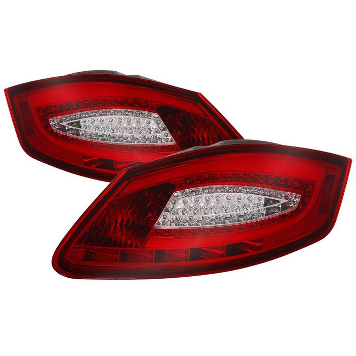 ( xTune ) Porsche 987 Cayman 06-08 / Boxster 05-08 LED Tail Lights - Red Clear