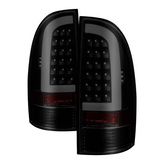 ( xTune ) Toyota Tacoma 05-15 Light Bar LED Tail Lights (not compatible with factory equipped led tail lights) - Black Smoke