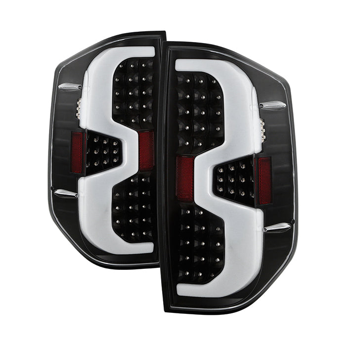 ( xTune ) Toyota Tundra 2014-2019 LED Tail Lights - Light Bar Style - Reverse In LED - Black
