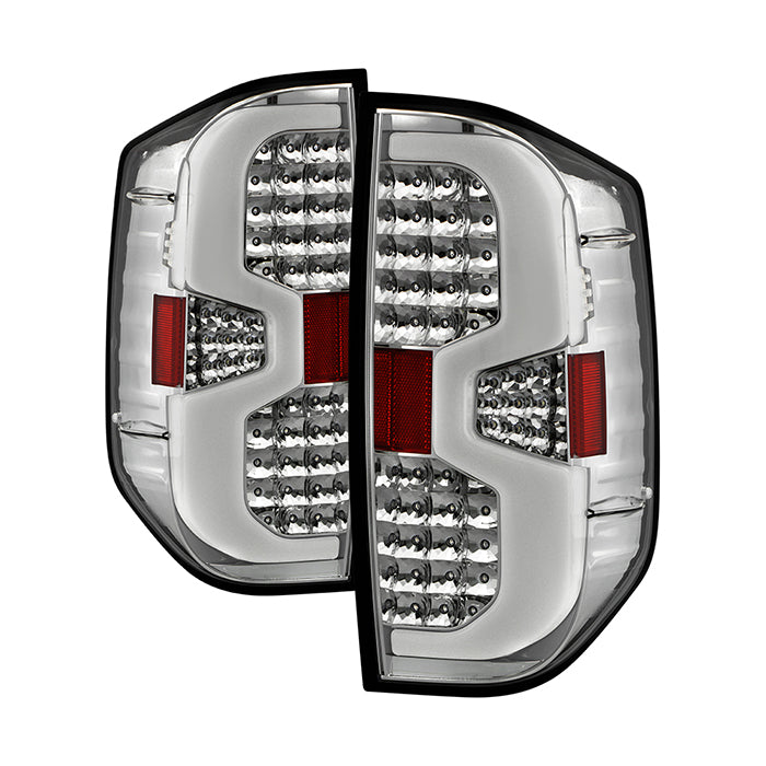 ( xTune ) Toyota Tundra 2014-2019 LED Tail Lights - Light Bar Style - Reverse In LED - Chrome