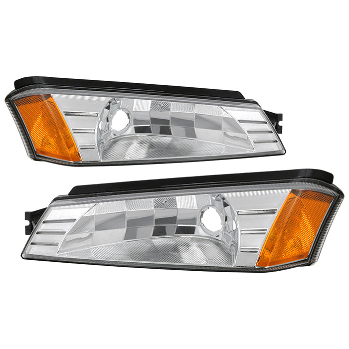 ( xTune ) Chevy Avalanche 1500 2002 /03-05 Avalanche 1500 with Lower Body Cladding only /02-05 Avalanche 2500 OEM Bumper - Signal-1357A(Not Included) - Chrome