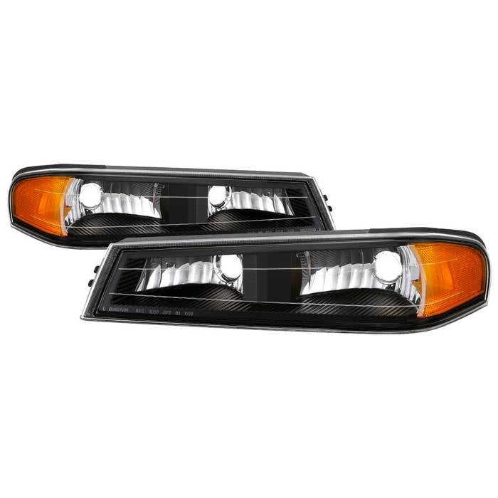 ( OE ) Chevy Colorado 04-12 / Canyon 04-12 / Isuzu i-208 i-350 2006 / Isuzu i-290 i-370 2007-2008 OEM Style Bumper Lights - Signal-3157A(Not Included) - Black