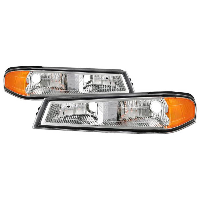 ( OE ) Chevy Colorado 04-12 / Canyon 04-12 / Isuzu i-208 i-350 2006 / Isuzu i-290 i-370 2007-2008 OEM Style Bumper Lights - Signal-3157A(Not Included) - Chrome