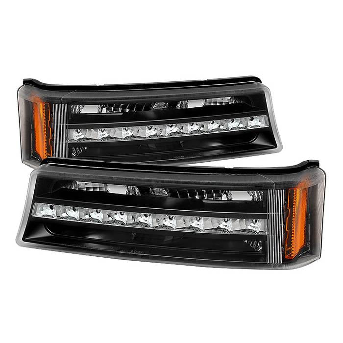 ( Akkon ) Chevy Silverado 03-06 / Avalanche 02-06 (don‘t fit with Body Cladding Models) LED Bumper Lights - Black