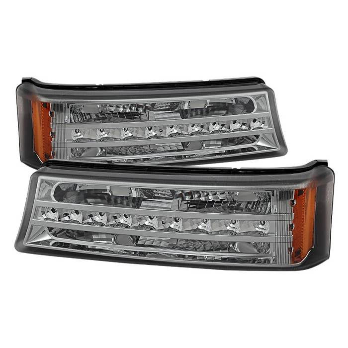 ( Akkon ) Chevy Silverado 03-06 / Avalanche 02-06 (don‘t fit with Body Cladding Models) LED Bumper Lights - Smoke