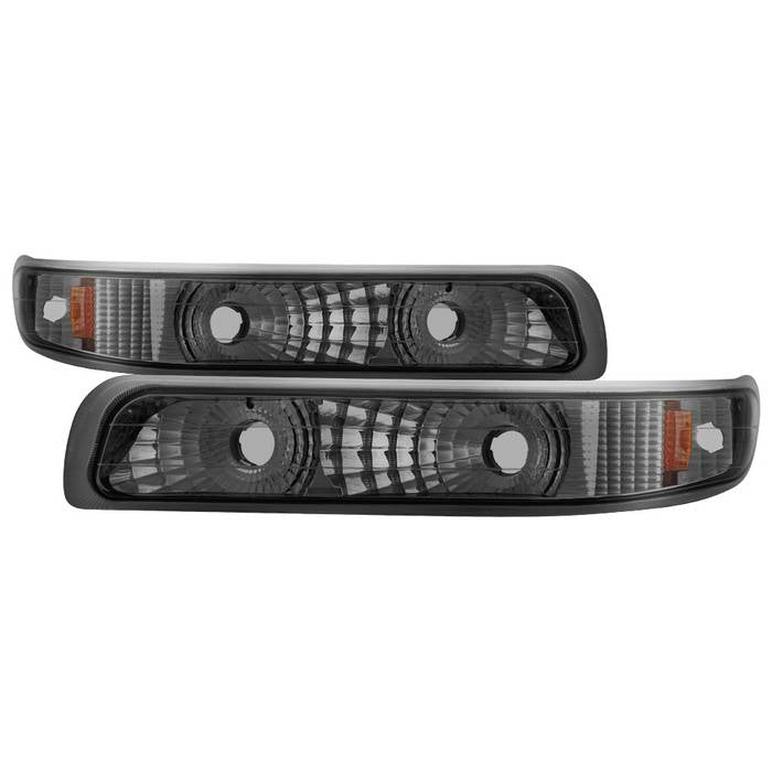 ( xTune ) Chevy Silverado 99-02 / Chevy Suburban/Tahoe 00-06 Amber Reflector Bumper Lights - Smoke