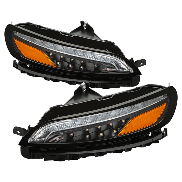 ( Akkon ) Jeep Cherokee 2014-2017 LED Daytime Running Parking Signal Lights - Signal-LED(Included) - Black