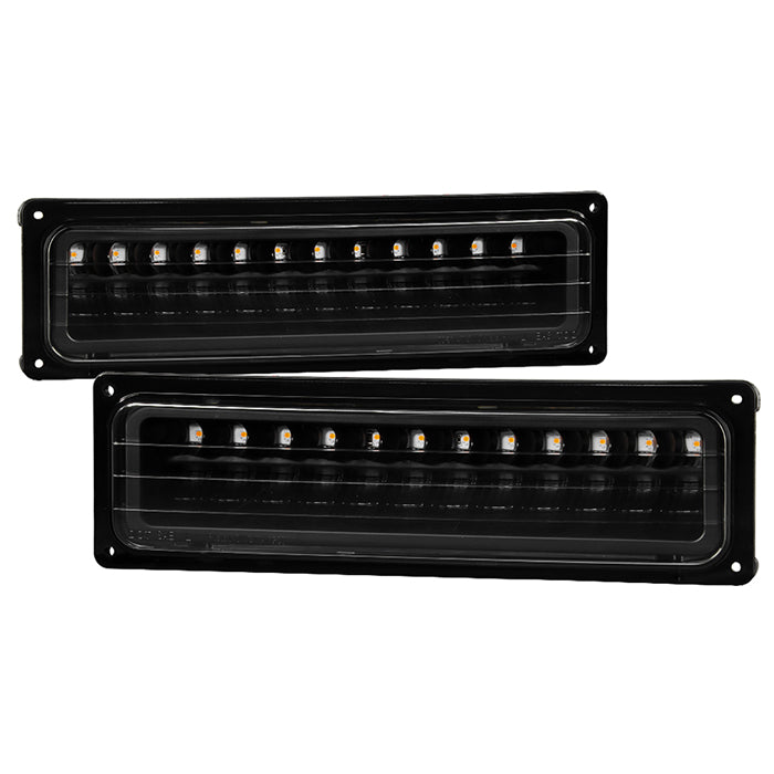 ( xTune ) Chevy C10 88-98 LED Bumper Lights - Black