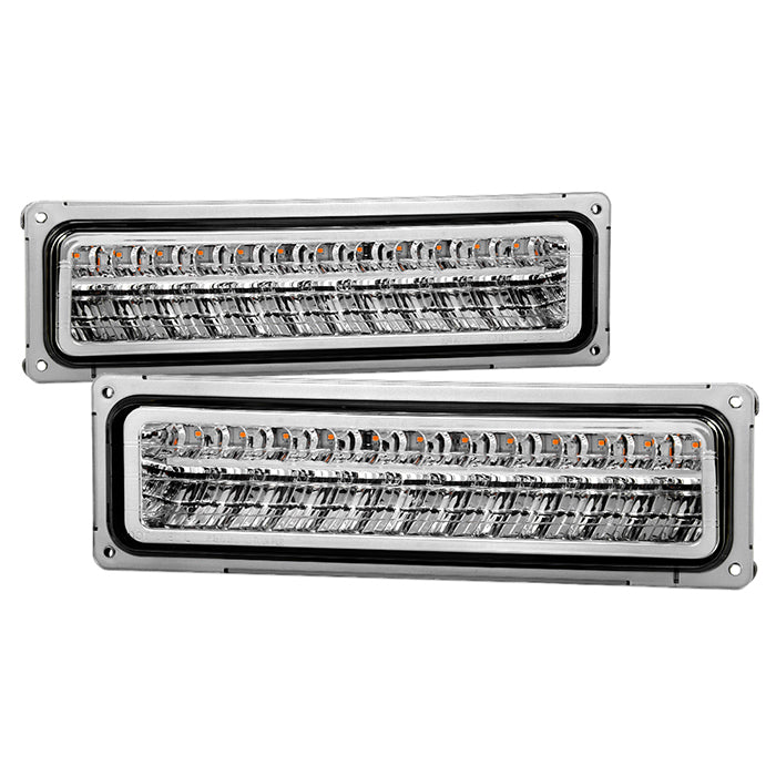 ( xTune ) Chevy C10 88-98 LED Bumper Lights - Chrome