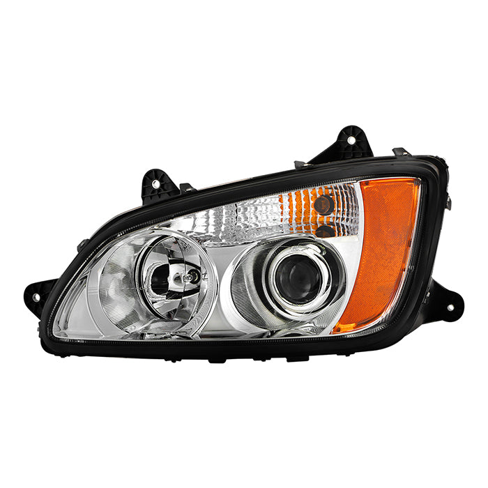 ( xTune ) Kenworth T660 headlight chrome assembly 12V - Low Beam-H11(Included) ; High Beam-HB3(Included) ; Sigmal-3157(Included) - Left