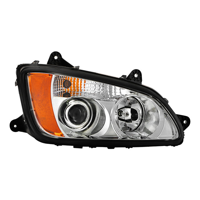 ( xTune ) Kenworth T660 headlight chrome assembly 12V - Low Beam-H11(Included) ; High Beam-HB3(Included) ; Sigmal-3157(Included) - Right